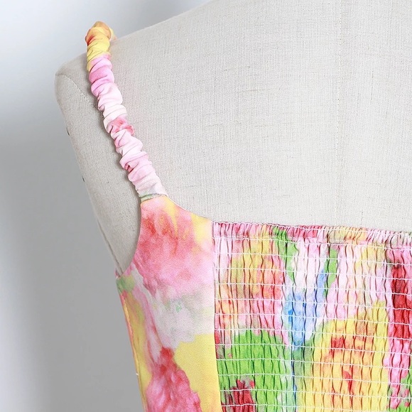 Water Color Multi Color Corset Top - Picture 7 of 8